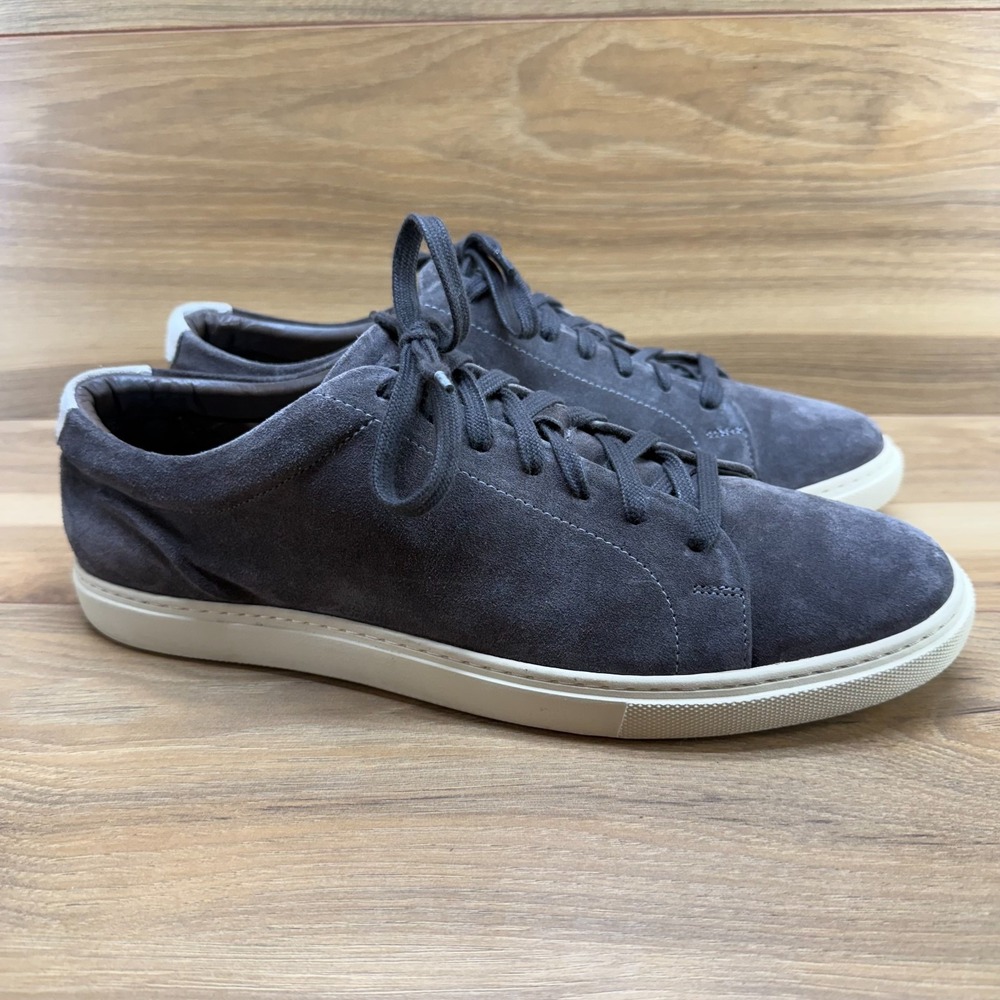 Allen Edmonds Gray Suede Low-Top Sneakers